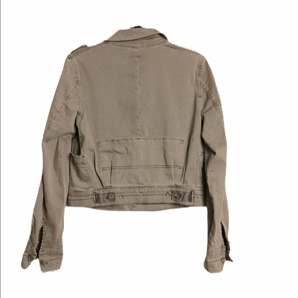 Anthropologie stretch cotton Khaki jacket Sz S - Picture 3 of 7